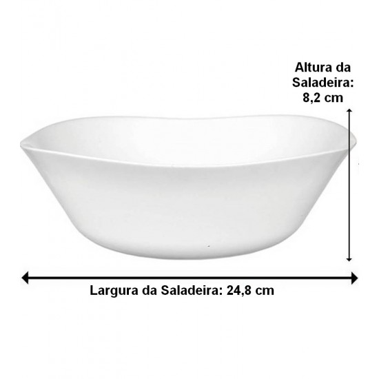 Saladeira 25cm Parma Vidro Opalino Bormioli Rocco